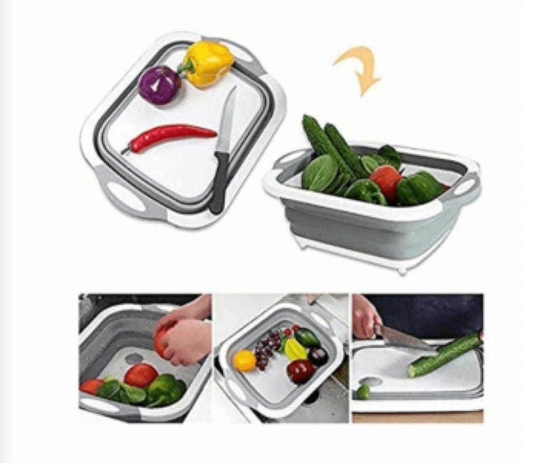 Multifunction Folding Cutting Board & Washing Basket - Lime Online Store