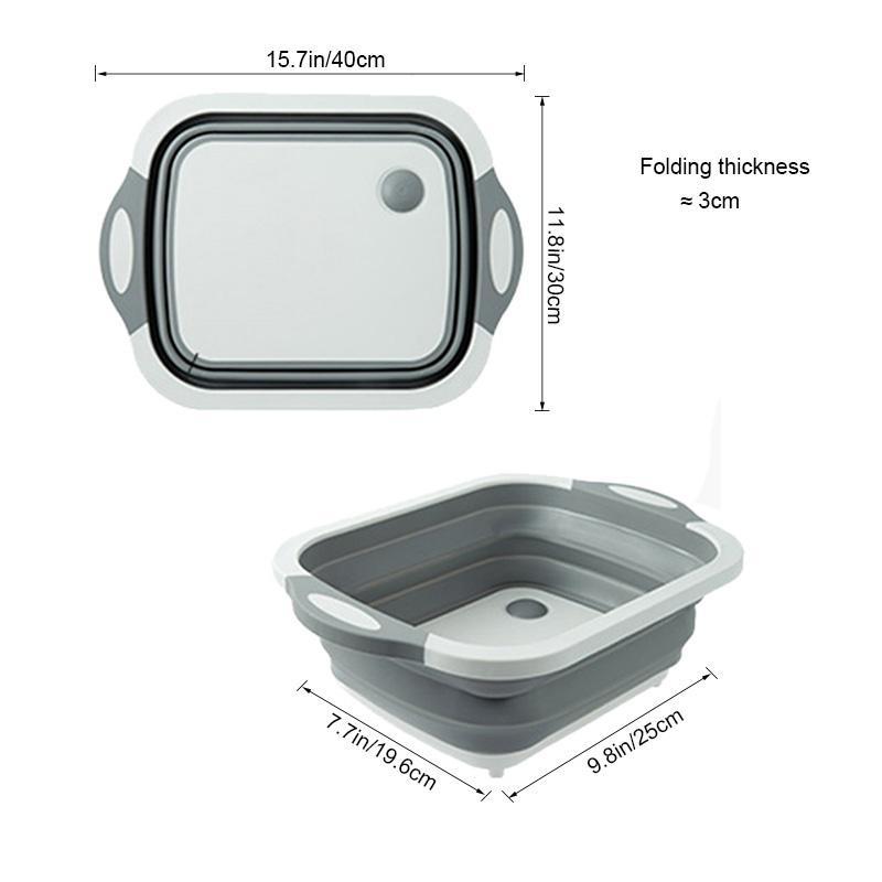 Multifunction Folding Cutting Board & Washing Basket - Lime Online Store
