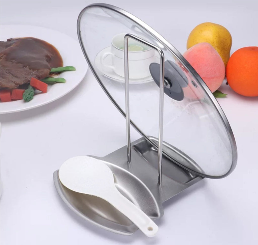 Lid & Spoon Rest, Stainless Steel Pot Rack - Lime Online Store
