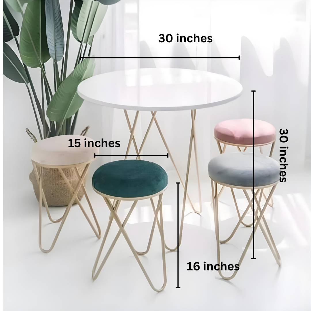 Space Saver Smart Dining Table With 4 Stool | 0366