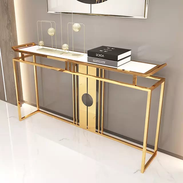 Stainless Steel Modern Style Console Table With Chrome Finish| SST