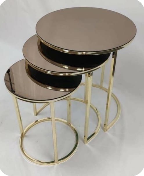 Black & Gold Nesting Table Set | 0136