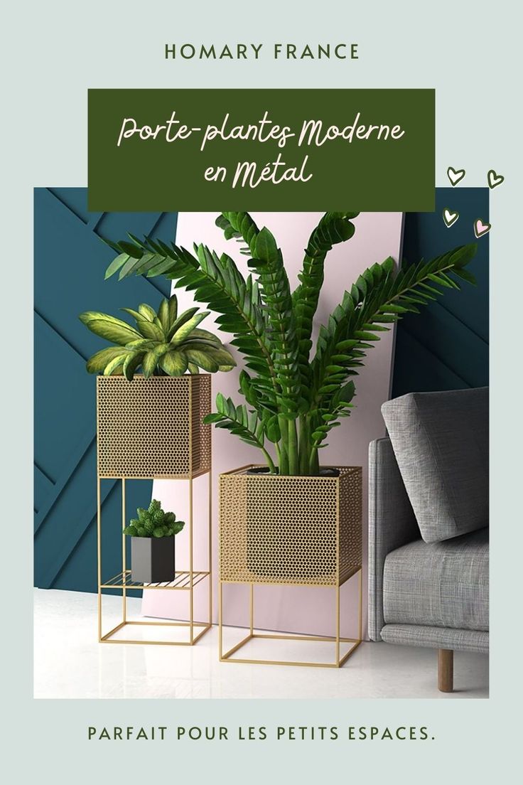 Moderne Métal Plant Pot 2.P Set | MSPS-0151
