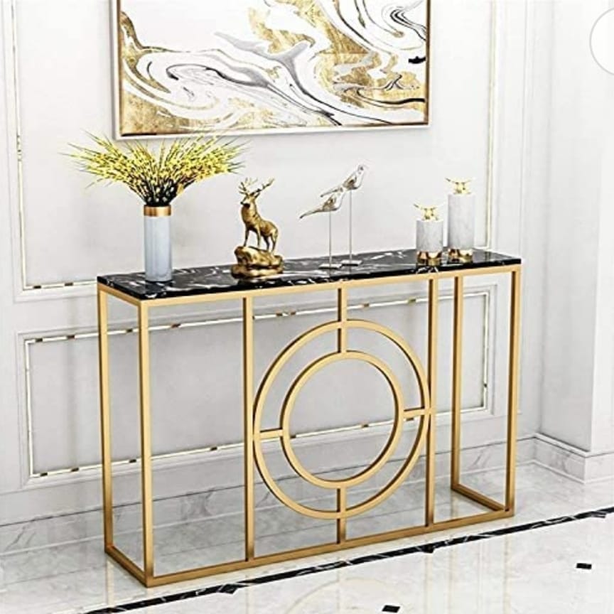 Luxury Metal Frame Console Table, Hotel Entrance Living Room Table |  MSCT-5025