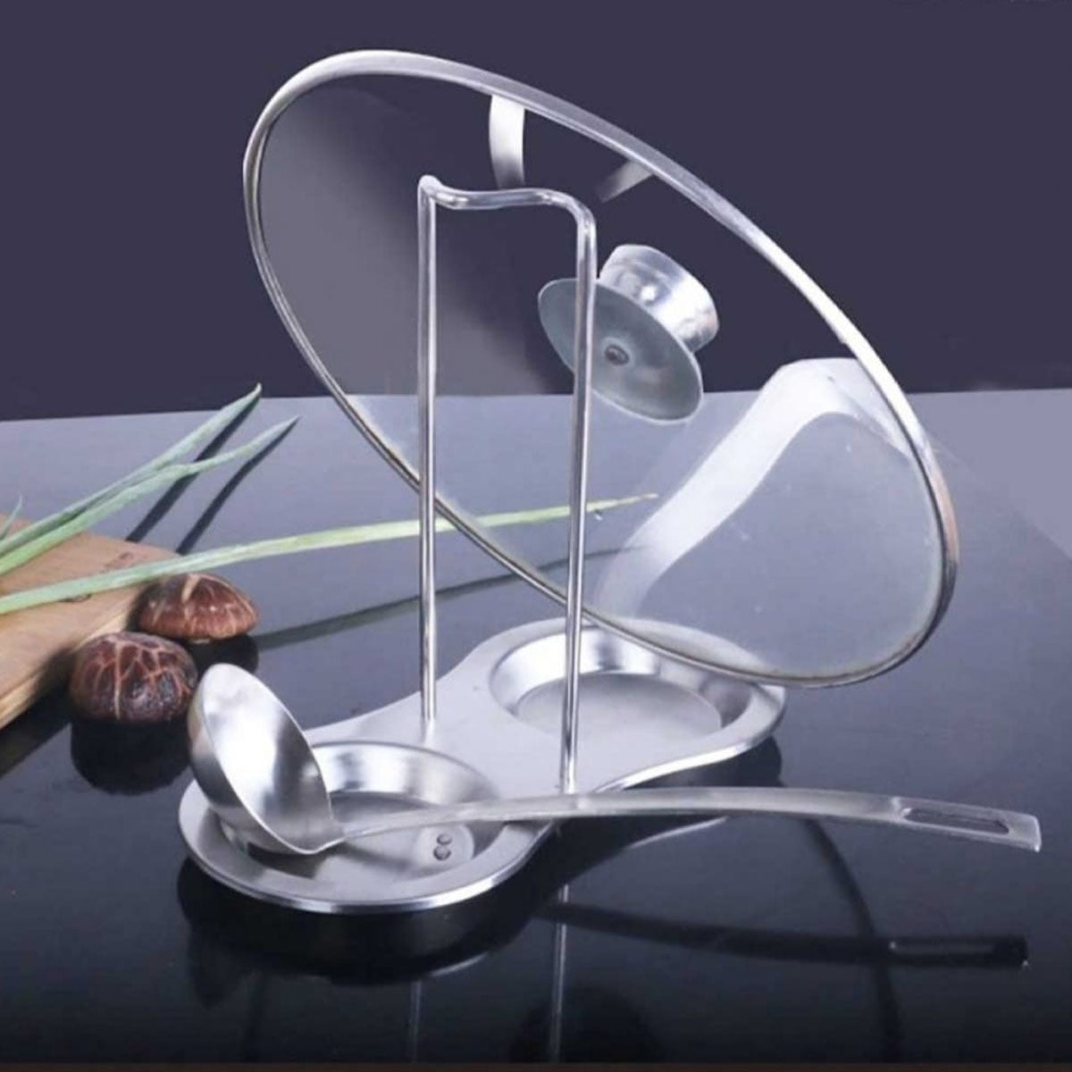 Lid & Spoon Rest, Stainless Steel Pot Rack - Lime Online Store