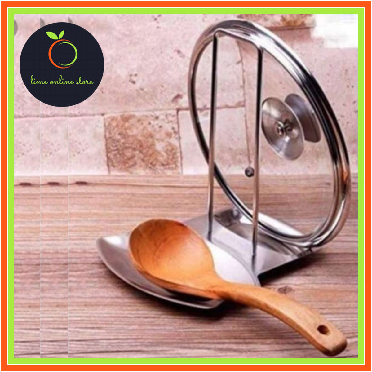 Lid & Spoon Rest, Stainless Steel Pot Rack - Lime Online Store